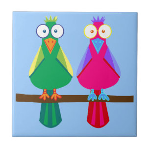 Two parrots tile