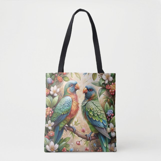 Two Parrots Tote Bag (Front)