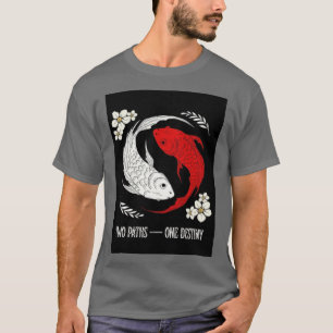 Two paths one destiny red and white fish t-shirt