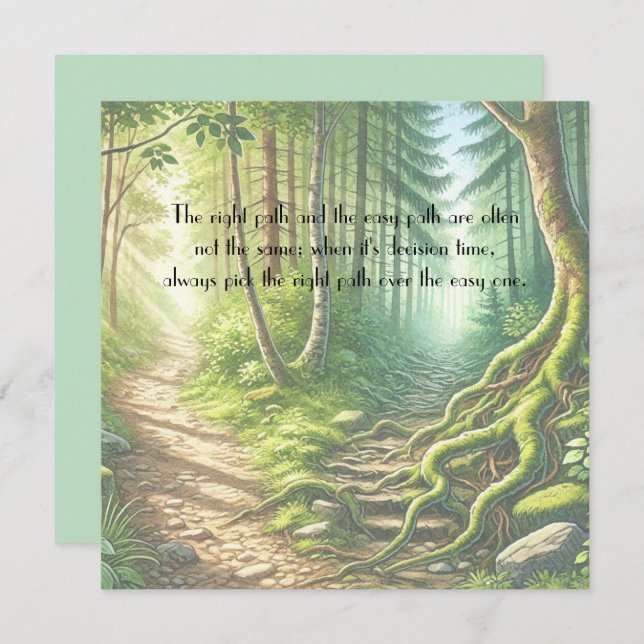Two Paths & Quote	 Card (Front/Back)