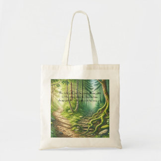 Two Paths & Quote	 Tote Bag