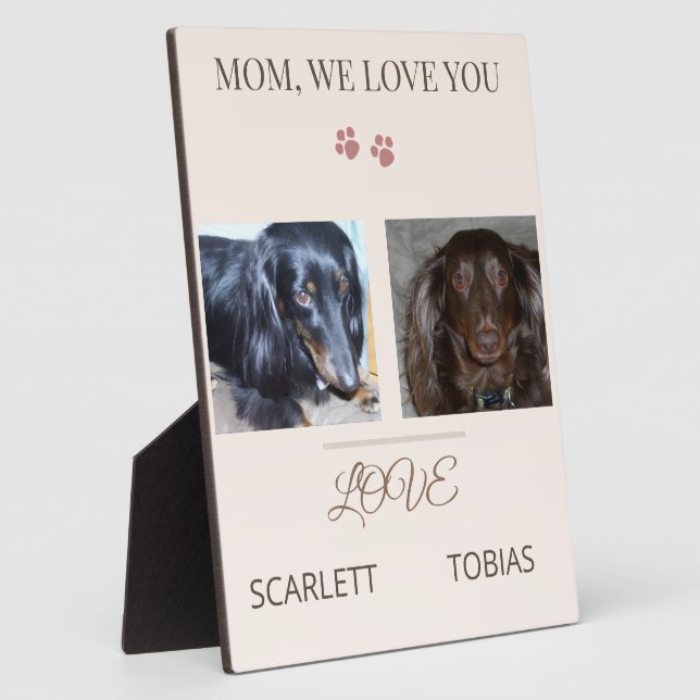 Two Paws Cherish Mum Always Plaque (Side)