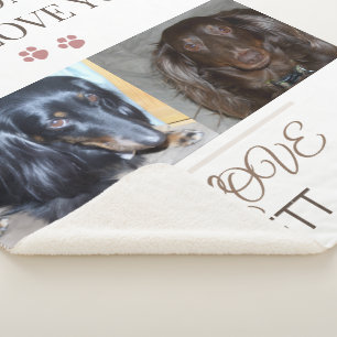 Two Paws, One Loving Mum Sherpa Blanket