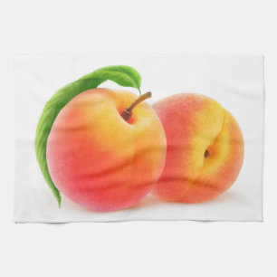 Two peaches tea towel