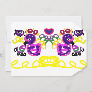 Two Peacocks  spring  Thank You Card