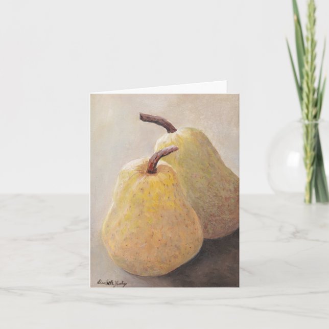 Two Pears Art Note Card (Front)