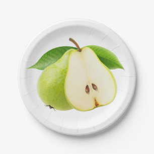 Two pears paper plate