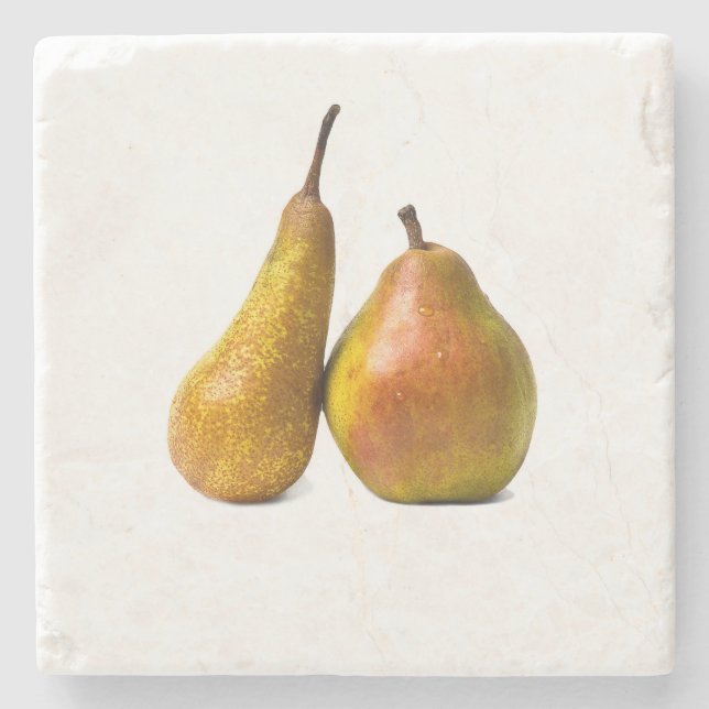 Two pears stone coaster (Front)