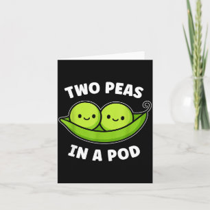Two Peas In A D Cute Kawaii Funny  Card