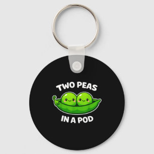 Two Peas In A D Cute Kawaii Funny  Key Ring