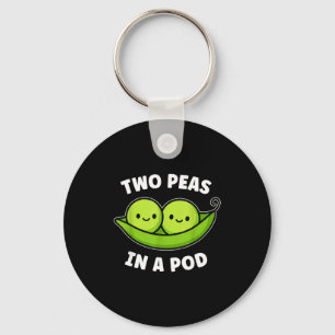 Two Peas In A D Cute Kawaii Funny  Key Ring