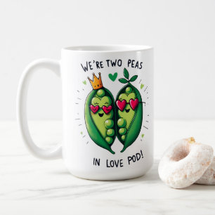 Two Peas in a Love Pod Adorable Valentines  Coffee Mug