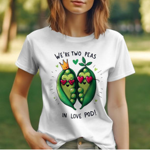 Two Peas in a Love Pod Adorable Valentines T-Shirt