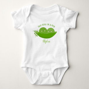 Two Peas in a Pod 1st Birthday Twins Baby Bodysuit
