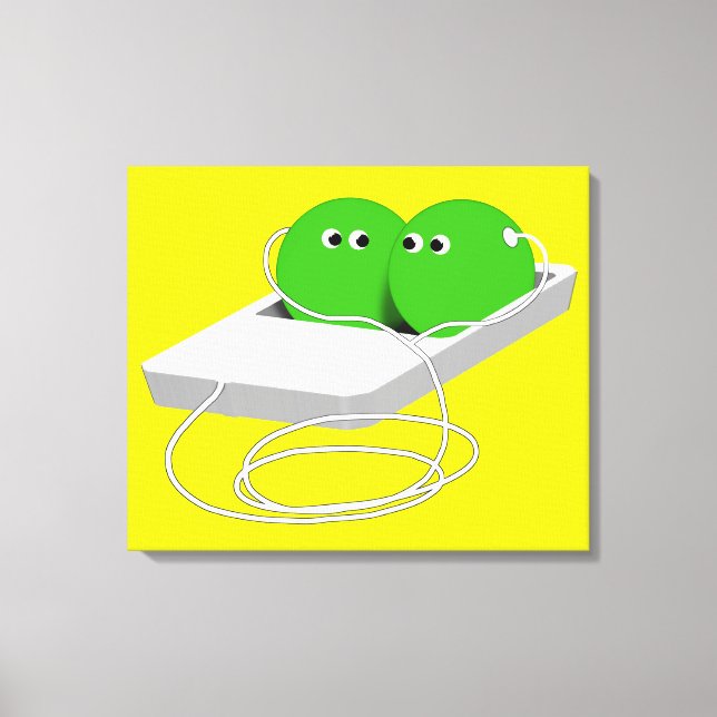 Two Peas In A Pod (Add Your Text) Canvas Print (Front)