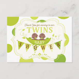Two Peas in a Pod African Twins Thank You Card