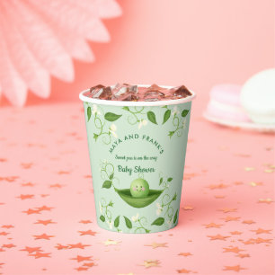 Two Peas in a Pod Baby Shower    Paper Cups