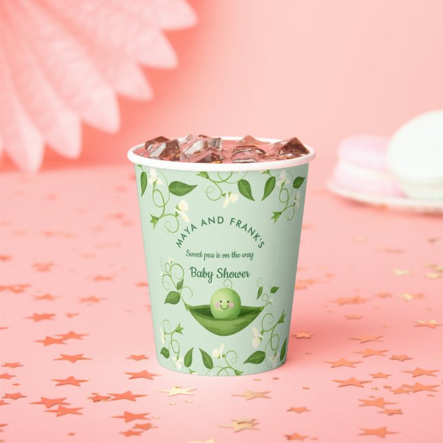 Two Peas in a Pod Baby Shower    Paper Cups (Insitu)