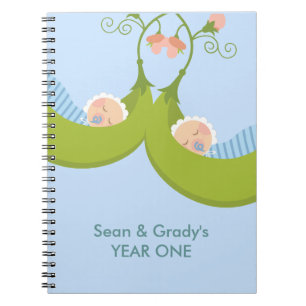Two Peas in a Pod Boy Twins Notebook