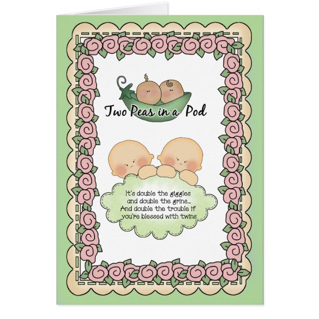 Two Peas In A Pod Card (Front)