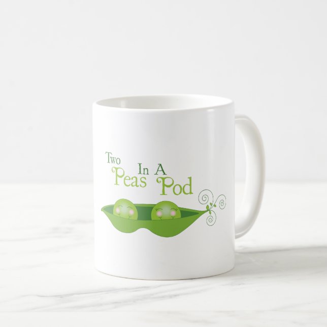 Two Peas in a Pod Coffee Mug (Front Right)