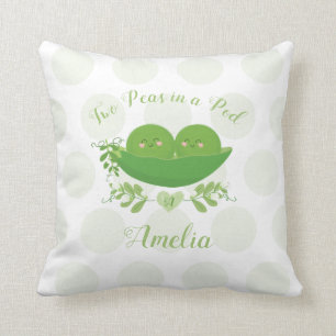Two Peas in a Pod Cushion Twins New Baby Gift