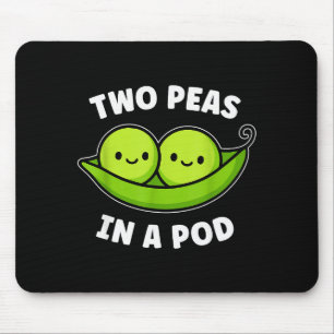 Two Peas In A Pod Cute Kawaii Funny  Mouse Mat