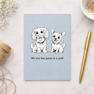 Two Peas In A Pod Funny Dogs Postcard