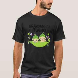 Two Peas In A Pod Grandma Of Twins Funny Twins Pre T-Shirt