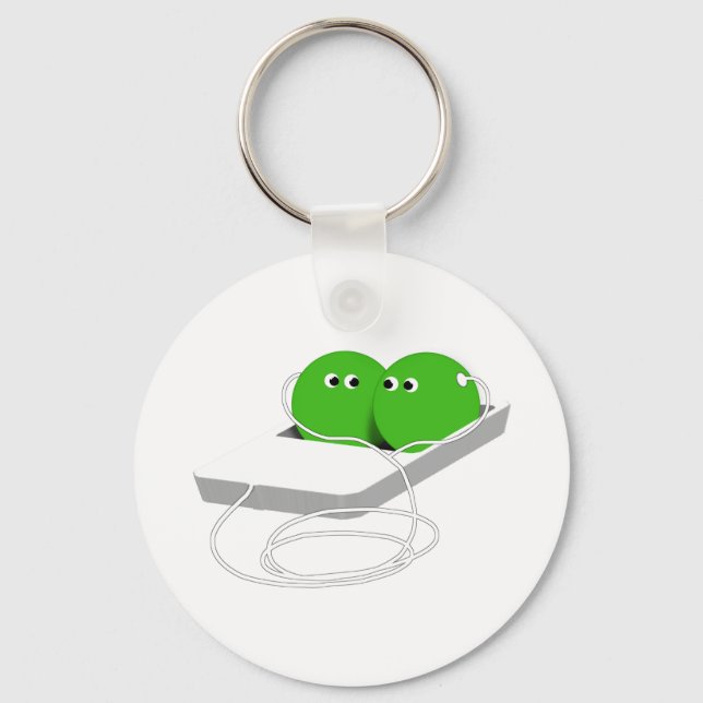 Two Peas In A Pod Key Ring (Front)