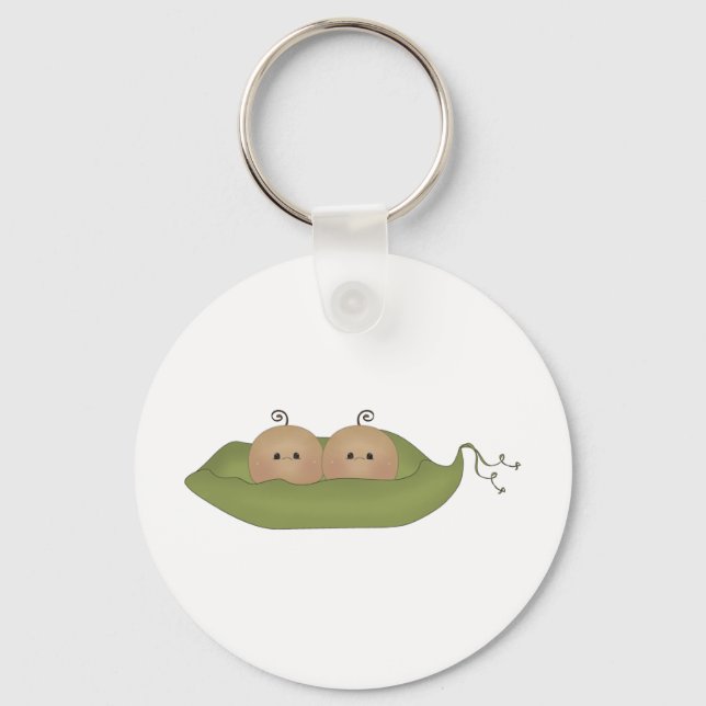 Two Peas In A Pod Key Ring (Front)