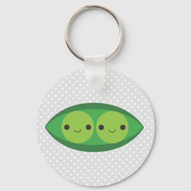 Two Peas in a Pod Key Ring (Front)