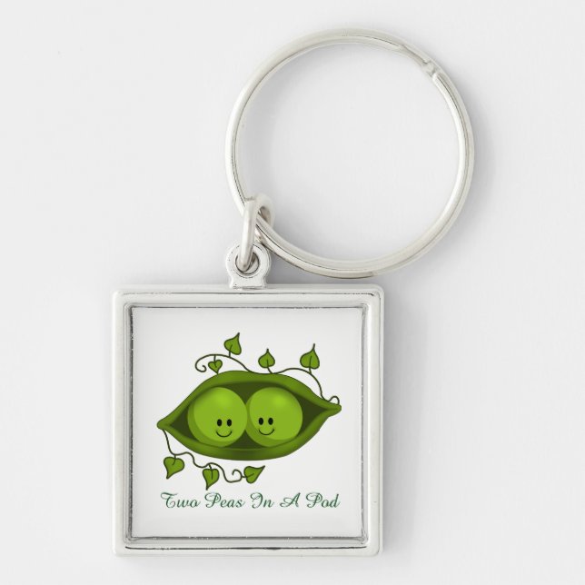 Two Peas In A Pod Key Ring (Front)