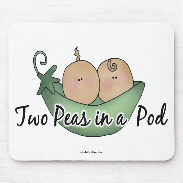 Two Peas In A Pod Mouse Mat (Front)