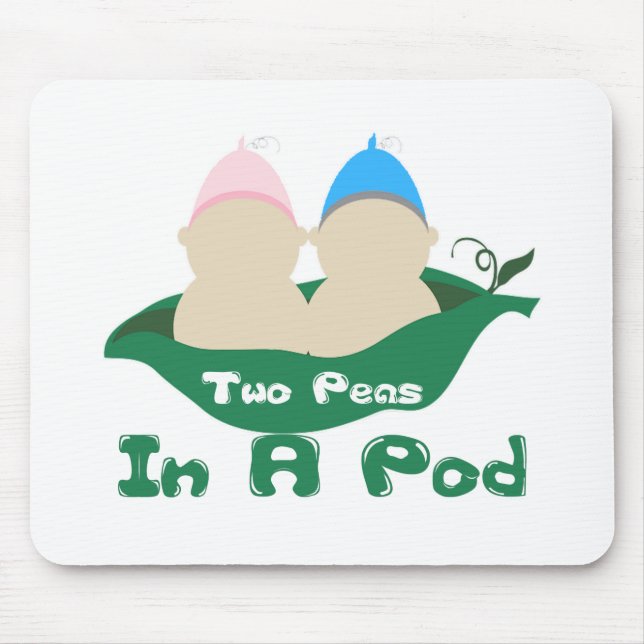 Two Peas In A Pod Mouse Mat (Front)