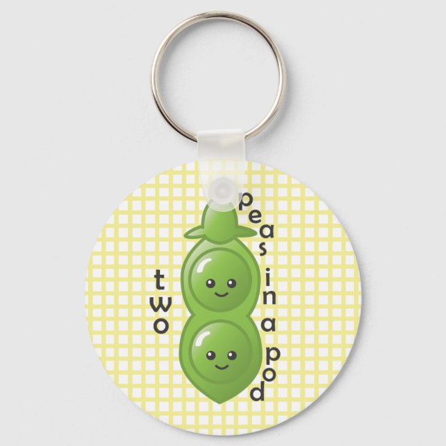 Two Peas in a Pod - Peas Key Ring (Front)