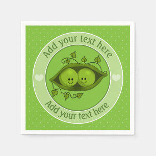 Two Peas In A Pod Personalised Napkin