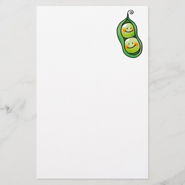 Two peas in a pod stationery (Front)