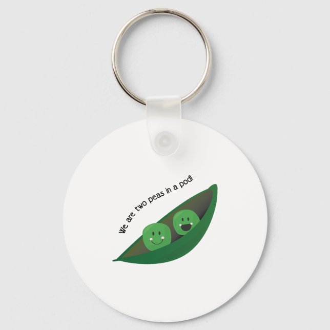 Two Peas in Pod Key Ring (Front)