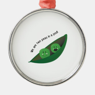 Two Peas in Pod Metal Tree Decoration