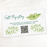 Two Peas Twin Baby Shower QR Gift Registry