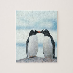 Two Penguins touching beaks Jigsaw Puzzle