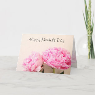 Two peonies pink Mother's Day Card
