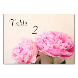 Two peonies pink table number