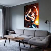 Two people dancing | AI Art Poster
