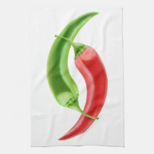 Two peppers tea towel