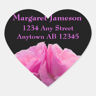 Two Perfectly Pink Roses Wedding Address Label