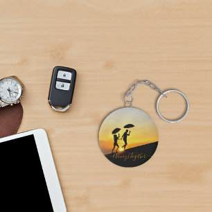  Two-person during sunset keychain