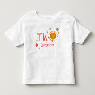 Two Personalised 2nd Birthday Sunshine Toddler T-Shirt
