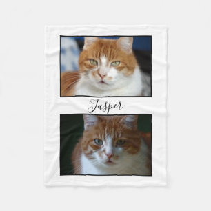 Two Pet Photo Fleece Blanket